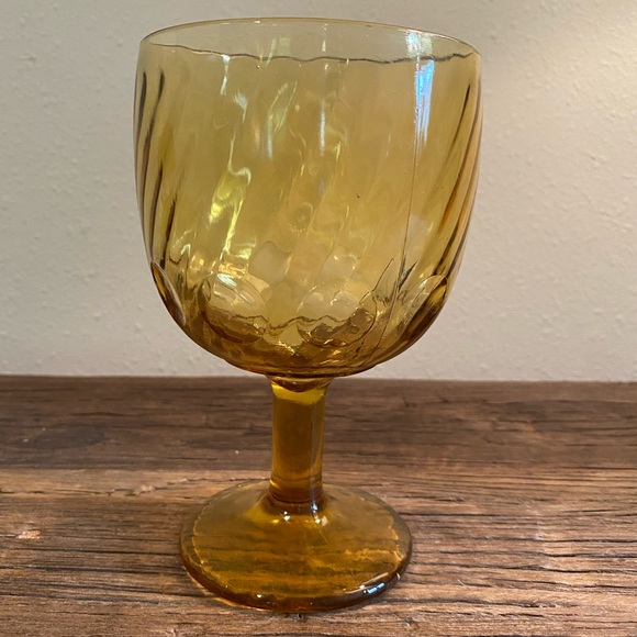 Hoffman House Thumbprint Swirl Glass Goblet
One Yellow - Picture 2 of 7